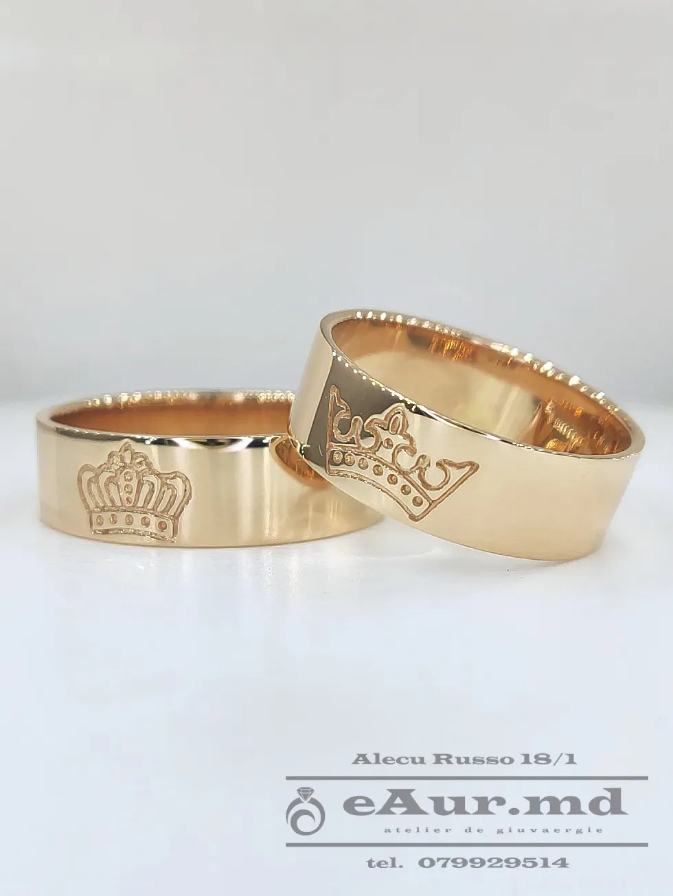 verighete late cu coroana din aur la comanda disponibile in chisinau